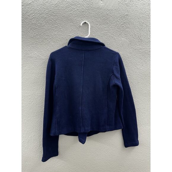 Lauren Ralph Lauren Womens Sweater Petite Medium Blue Double-Breasted Nautical - Picture 8 of 12